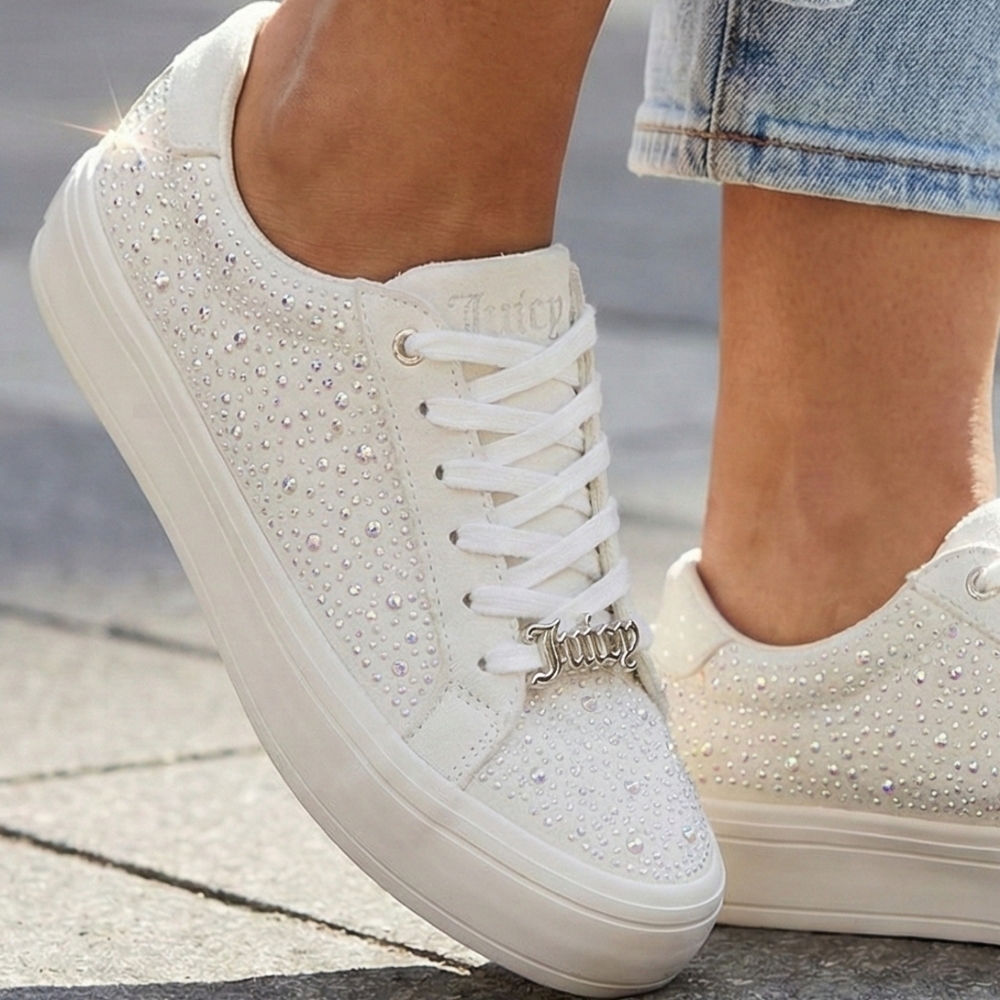 Juicy Couture Alanis Bdazzled Pearl Platform Women’s Sneaker